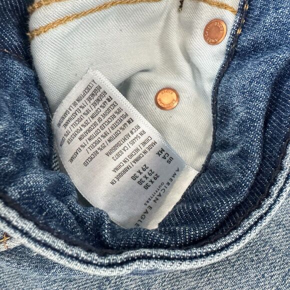 American Eagle Mens Original Straight Jeans Air Flex 29x29 Stretch Medium Wash - Picture 3 of 7
